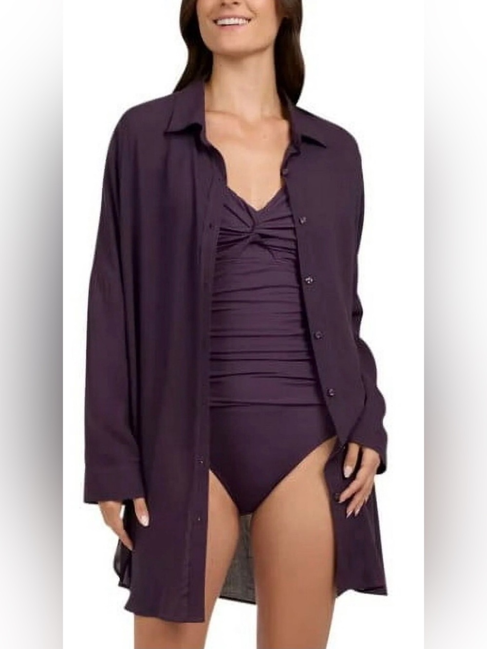 Lands' End Ladies' Swim Cover Up, Purple